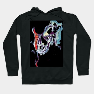 Flamboyant skull emerging Hoodie